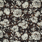 Black & White Floral Print Cotton Fabric OG-30316
