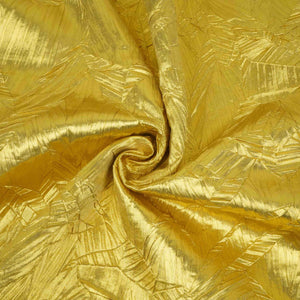 Dark Gold Zari Crush Fabric VCL-32268 - TradeUNO