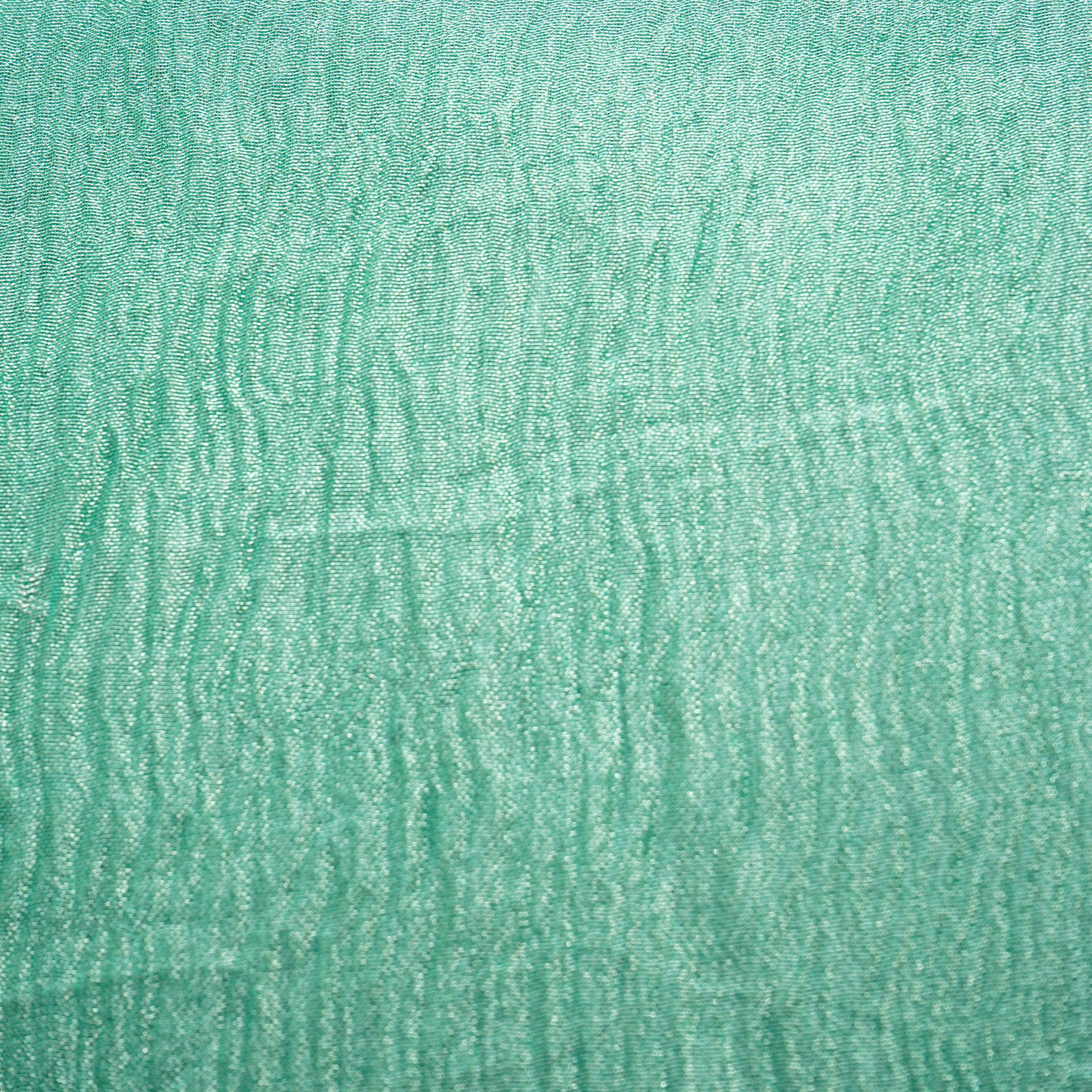 Green Shimmer Crushed Tissue Fabric