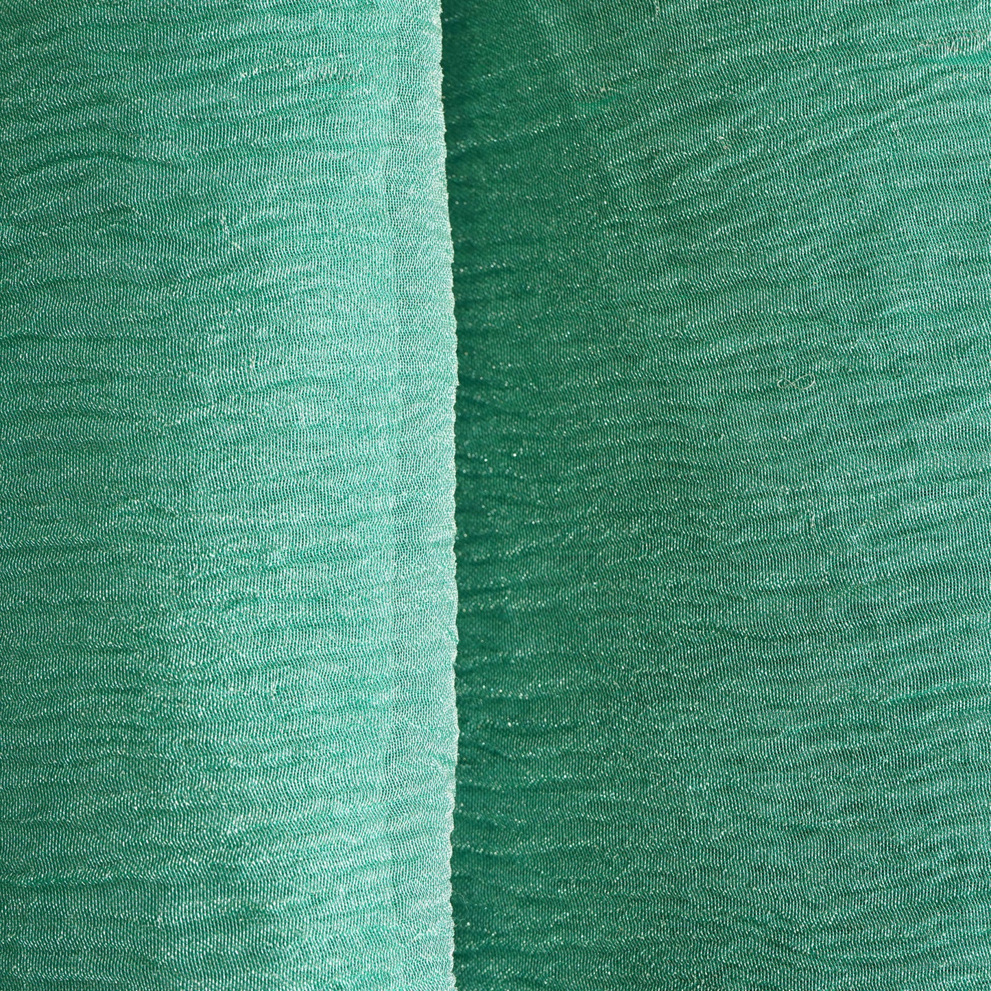 Green Shimmer Crushed Tissue Fabric