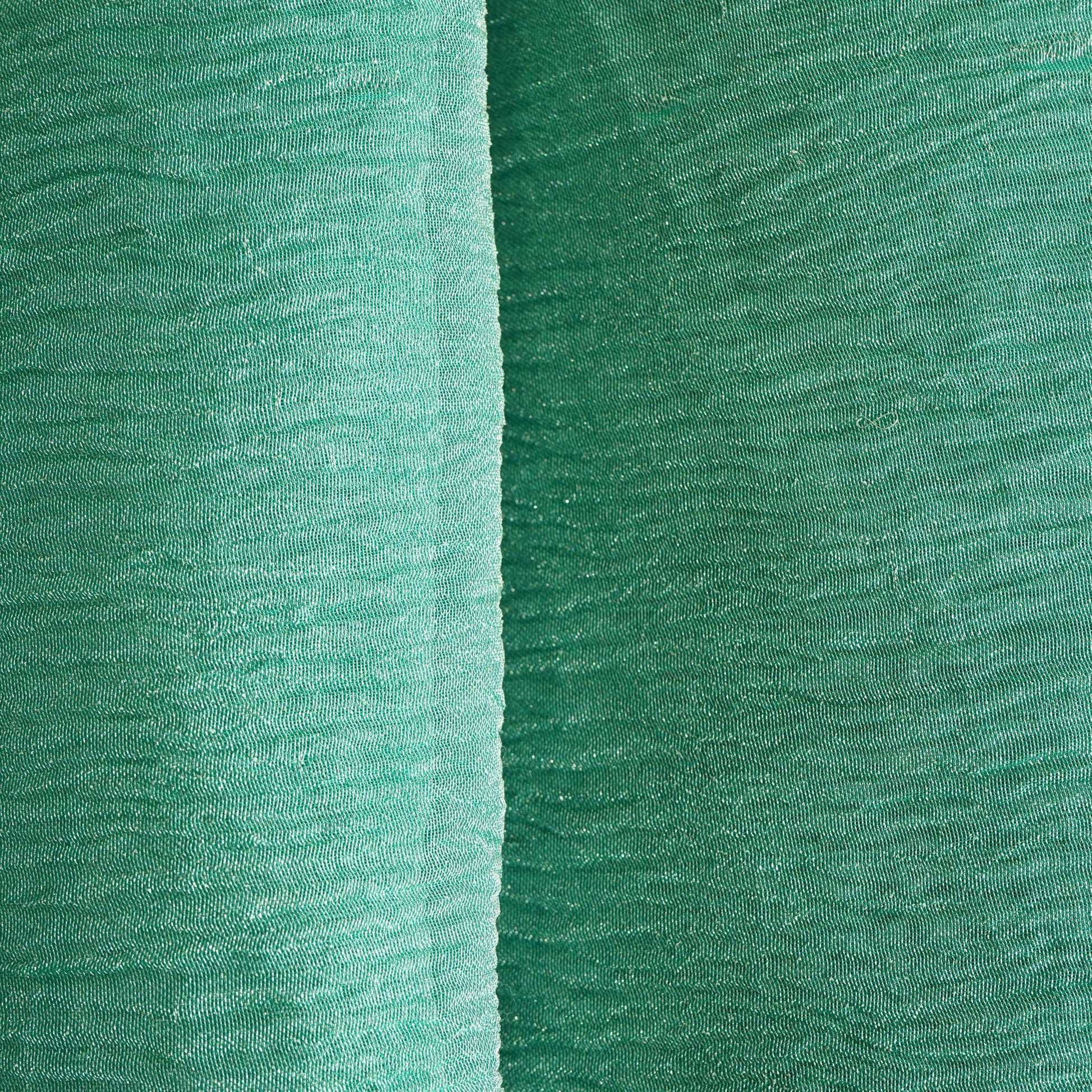 Green Shimmer Crushed Tissue Fabric