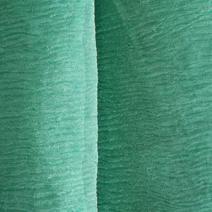 Green Shimmer Crushed Tissue Fabric