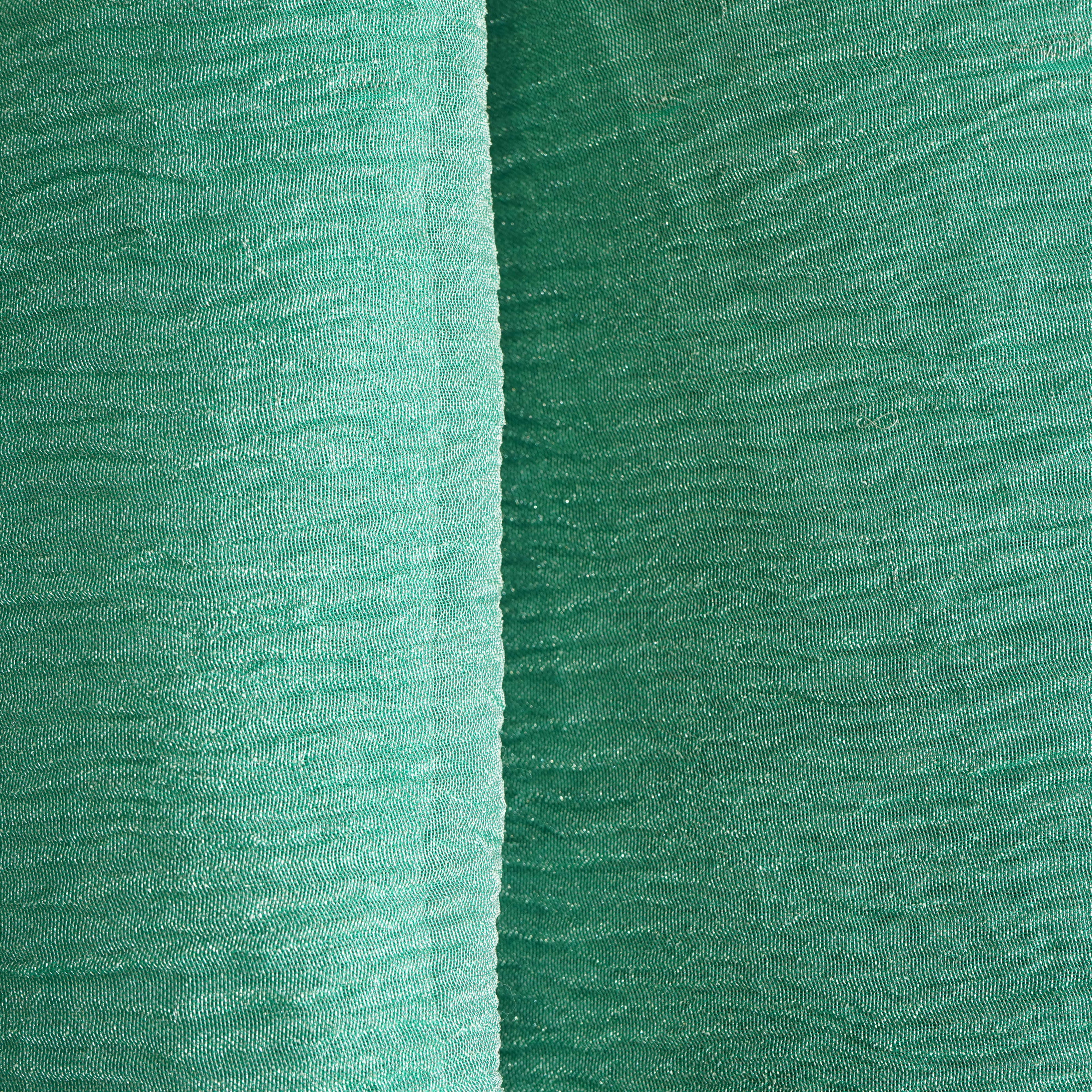 Green Shimmer Crushed Tissue Fabric