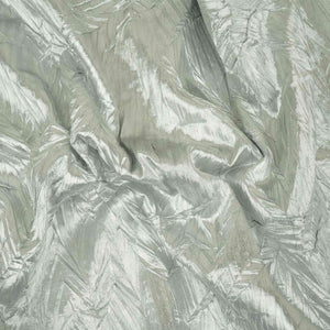 Silver Solid Zari Crush Fabric VCL-32266 - TradeUNO
