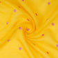 Mustard Yellow Buti embroidery Malai Chanderi Fabric SNTF-32228