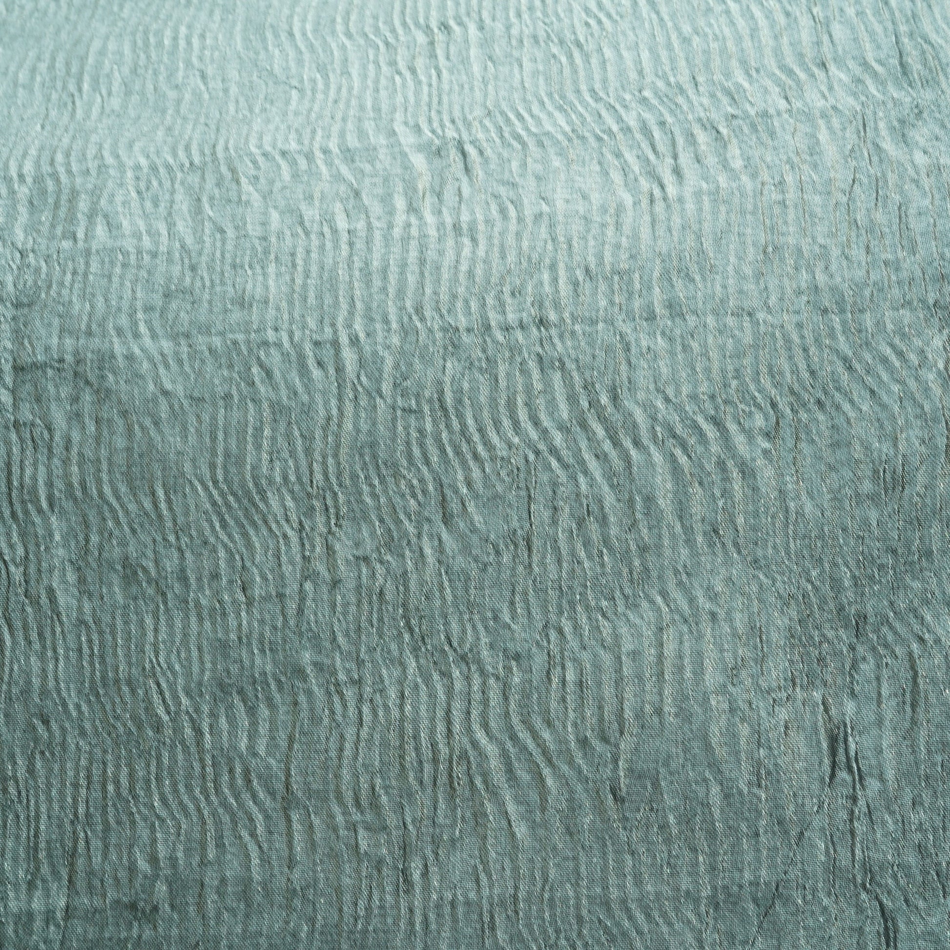 Dark Grey Solid Shimmer Crushed Tissue Fabric