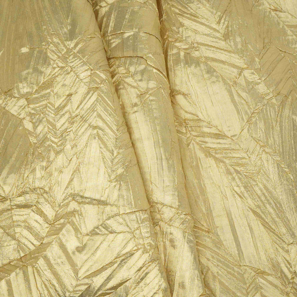 Rose Pink Gold Zari Crush Fabric VCL-32269 - TradeUNO