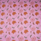 Pink floral jaal embroidery Malai Chanderi Fabric SNTF-32229