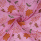 Pink floral jaal embroidery Malai Chanderi Fabric SNTF-32229