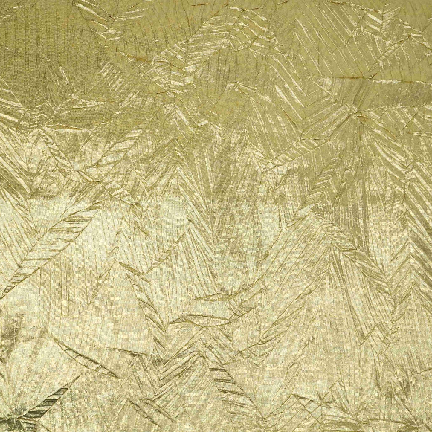 Light Gold Solid Zari Crush Fabric VCL-32265