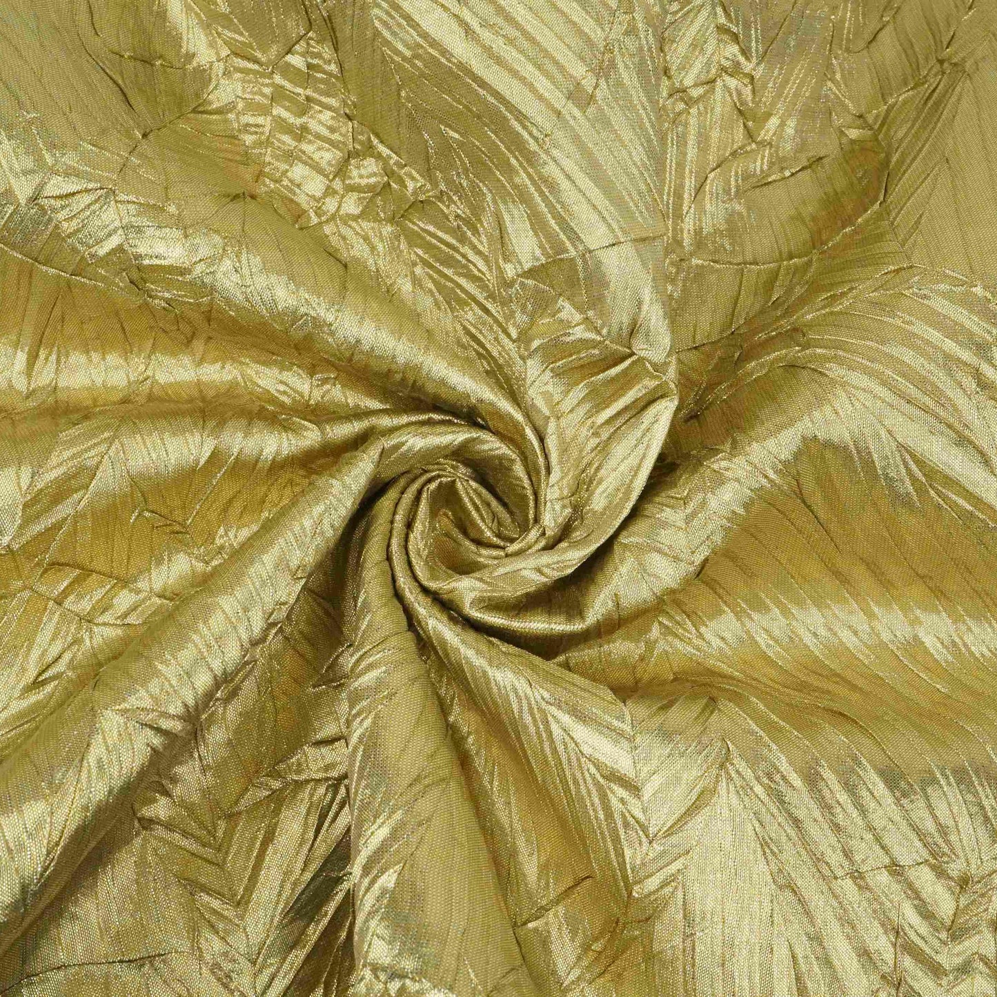 Light Gold Solid Zari Crush Fabric VCL-32265