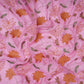 Pink floral jaal embroidery Malai Chanderi Fabric SNTF-32229