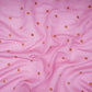 Pink Buti embroidery Malai Chanderi Fabric SNTF-32230