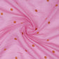 Pink Buti embroidery Malai Chanderi Fabric SNTF-32230