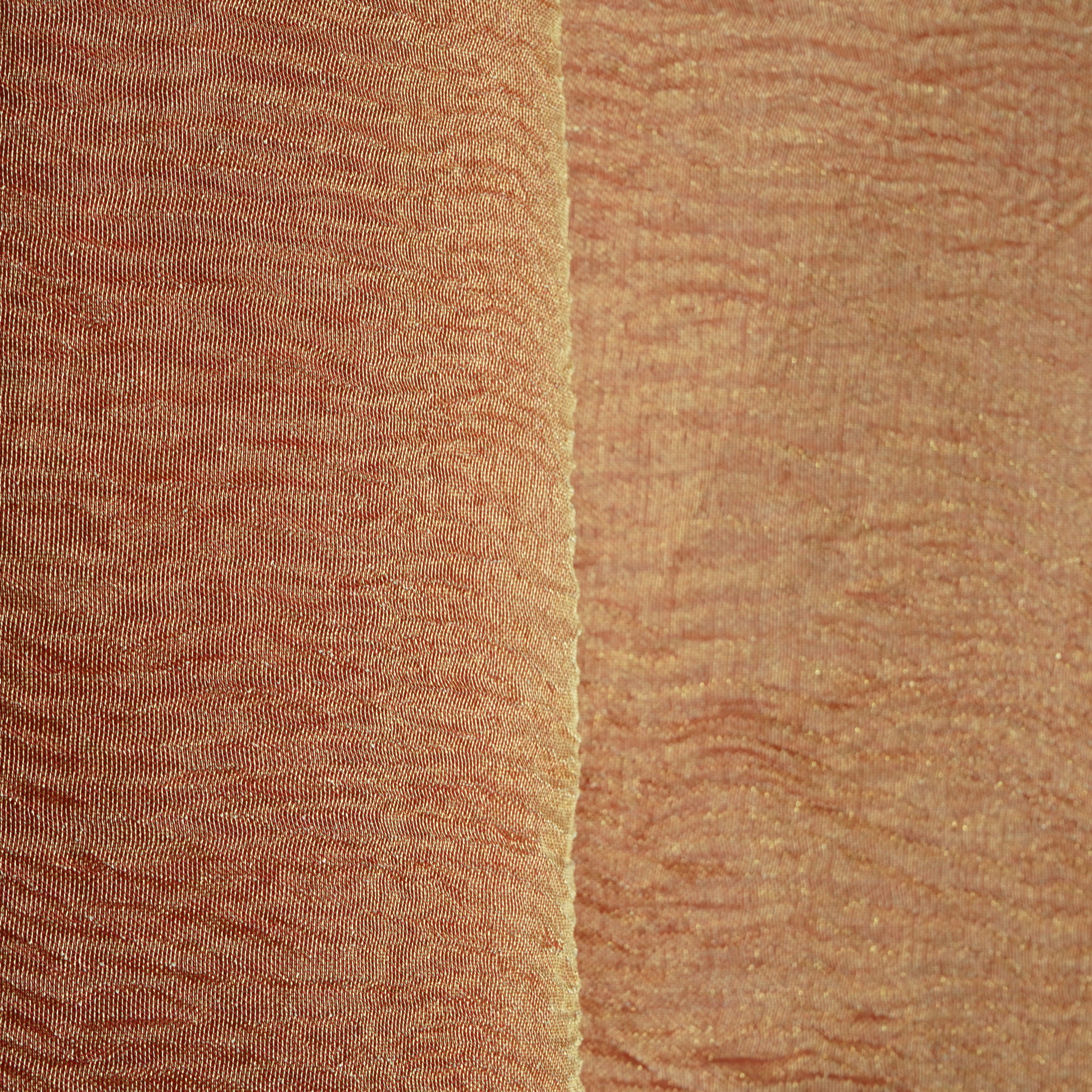 Red Solid Shimmer Crushed Tissue Fabric