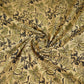Cream & Black Floral Print Cotton Fabric OG-30311