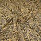 Cream & Blue Floral Print Cotton Fabric OG-30307