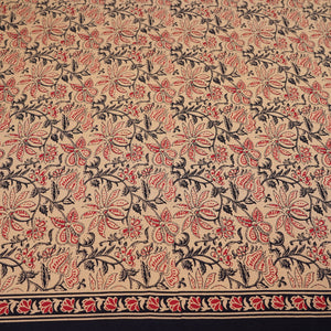 Cream & Red Floral Print Cotton Fabric OG-30308 - TradeUNO