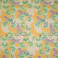 Yellow floral print Cotton Linen Fabric DE-32144