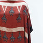Red Ajrakh print Modal Silk Kaftan EEG-31621