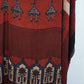 Red Ajrakh print Modal Silk Kaftan EEG-31621