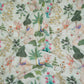 Light Green floral print Cotton Linen Fabric DE-32141