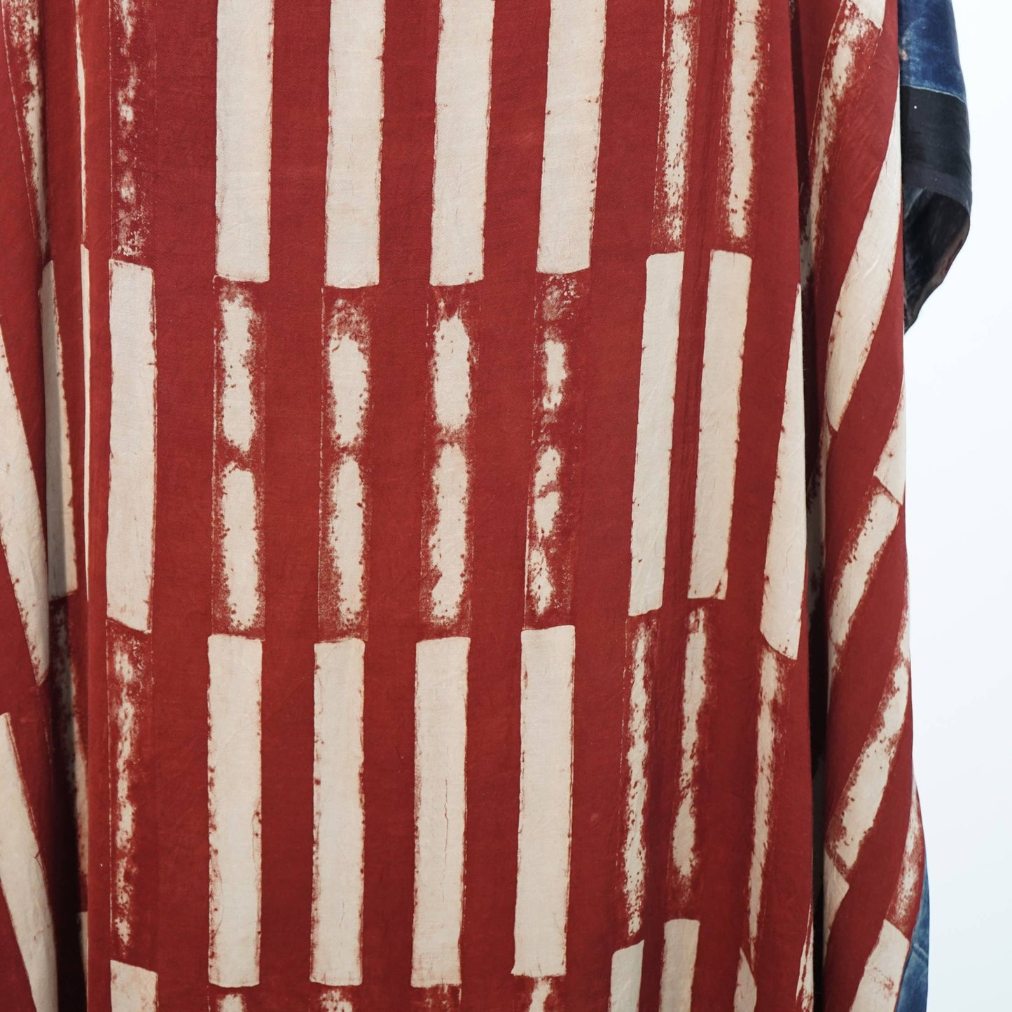 Red & Cream Ajrakh print Modal Silk Kaftan EEG-31622