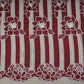 Maroon Schiffli Embroidery Chanderi Fabric CF-30429