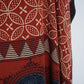 Red Ajrakh print Modal Silk Kaftan EEG-31609