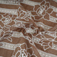 Light Brown Schiffli Embroidery Chanderi Fabric CF-30431