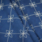 Blue Floral Embroidery Denim Fabric TF-30050