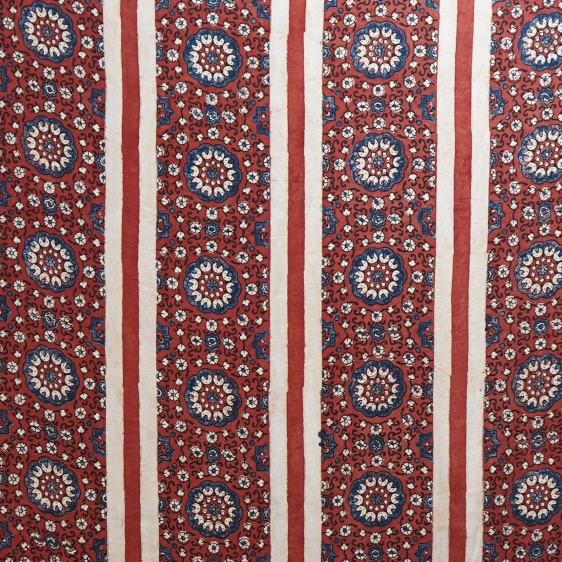 Rust Red Ajrakh print Modal Silk Kaftan EEG-31599
