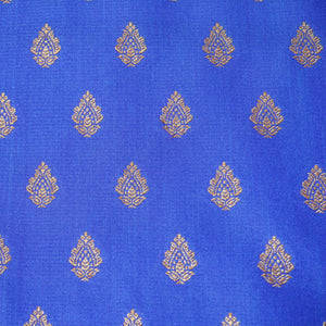 Blue Banarasi Brocade Fabric