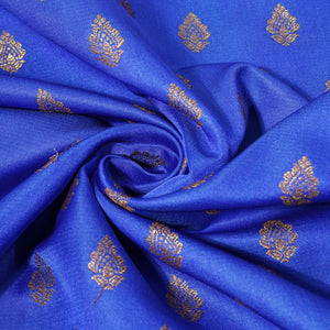 Blue Banarasi Brocade Fabric