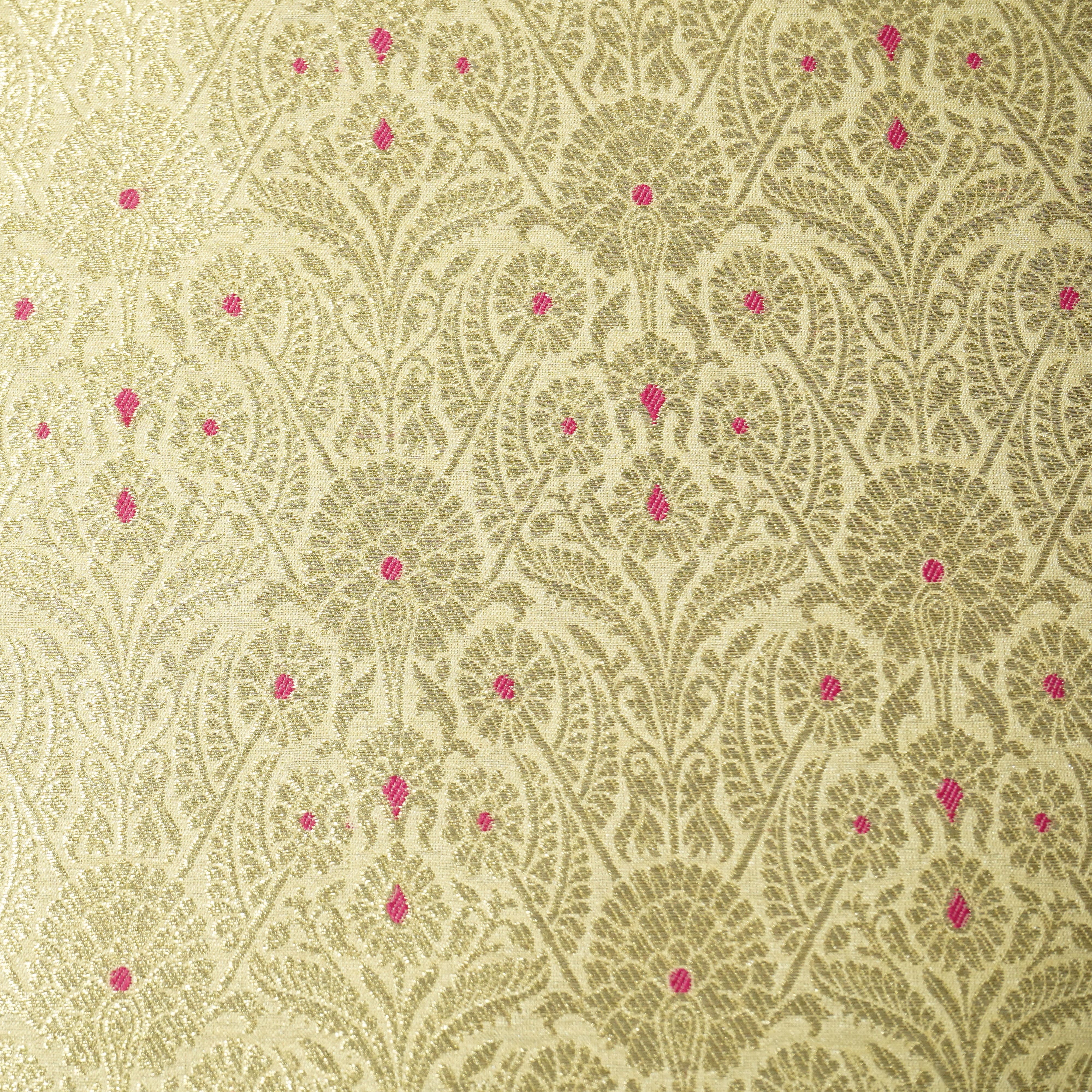 Golden Mina Pauri Banarasi Brocade Fabric