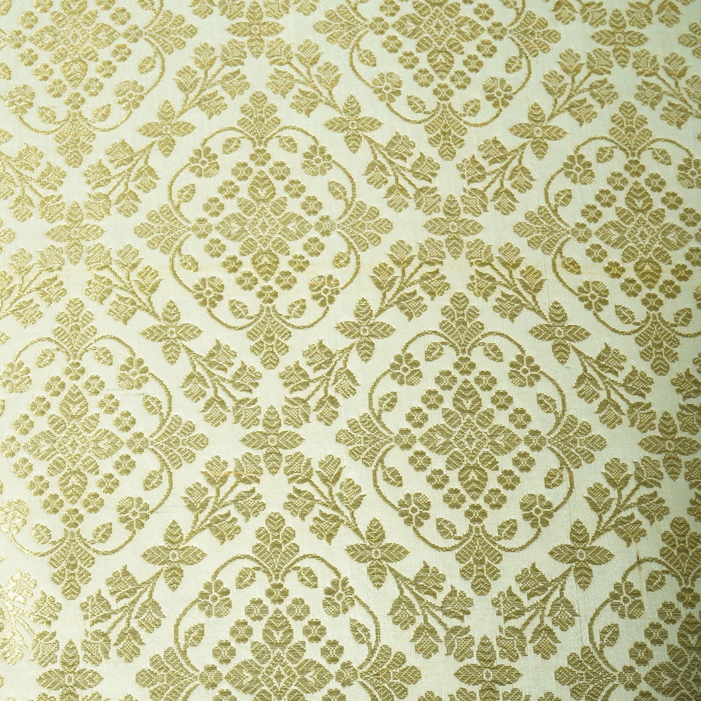Off White Banarasi Brocade Fabric
