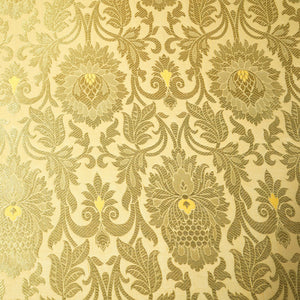 Light Orange Banarasi Brocade Fabric