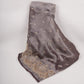 Mauve Grey with Silver Zari Stripes Border Cutdana embroidery Jacquard Fabric TF-32241