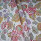 Off White Floral Print Cotton Satin Fabric PG-30394