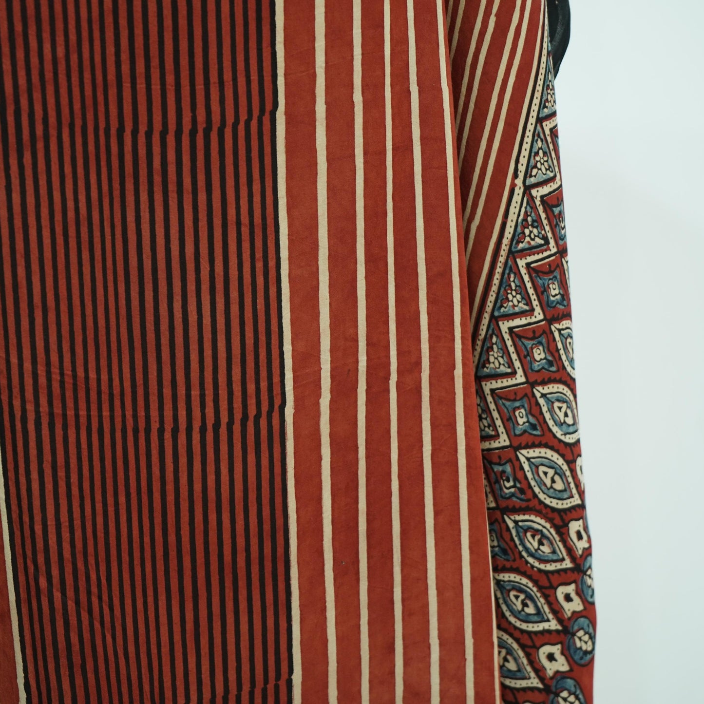 Red Ajrakh print Modal Silk Kaftan EEG-31629