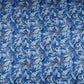 Blue Floral Print Cotton Mulmul Fabric PG-30377
