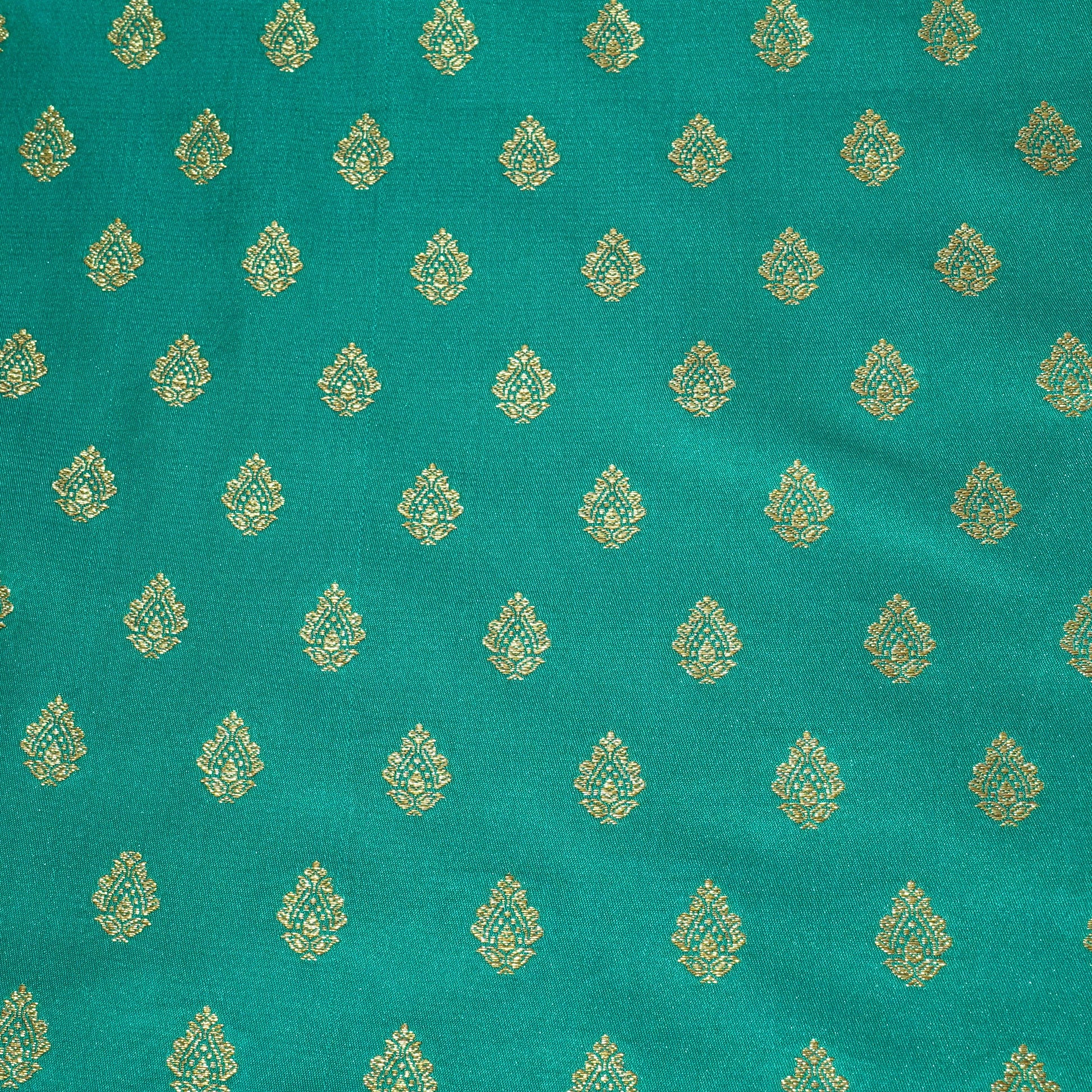 Green Banarasi Brocade Fabric