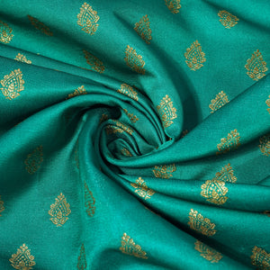 Green Banarasi Brocade Fabric