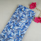Blue Floral Print Cotton Mulmul Fabric PG-30377