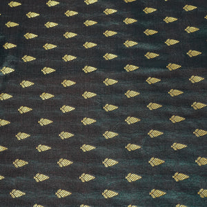 Navy Blue Banarasi Brocade Fabric