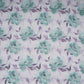 Mint Green & Purple Dobby check floral print Cotton Linen Fabric DE-32137