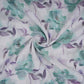 Mint Green & Purple Dobby check floral print Cotton Linen Fabric DE-32137