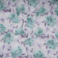 Mint Green & Purple Dobby check floral print Cotton Linen Fabric DE-32137