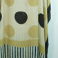 Cream Polka Dot Modal Silk Kaftan EEG-31636