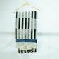 Cream with Black Stripes print Modal Silk Kaftan EEG-31640
